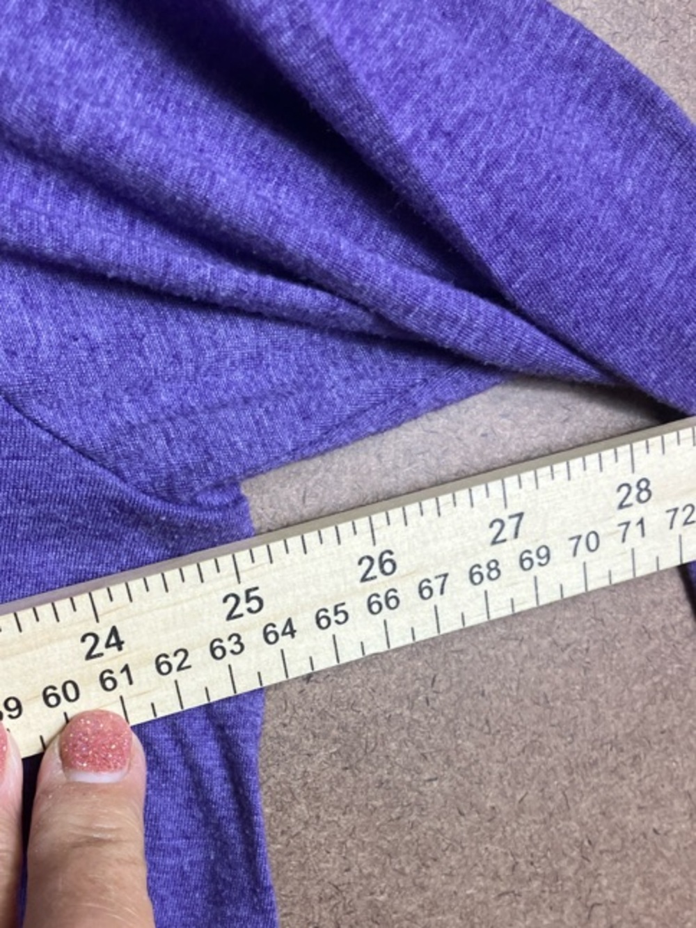 Anvil Purple Knit Hoodie - Picture 8 of 8